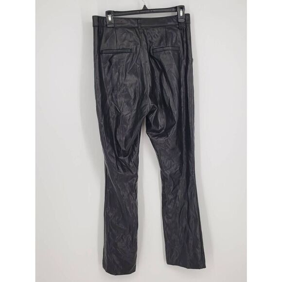 Abercrombie & Fitch Vegan Leather Split Hem ultra high rise skinny pants Size 12 - Picture 5 of 5